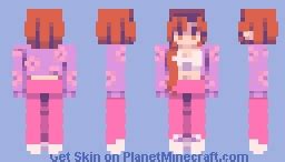 Pink Flowers Minecraft Skin