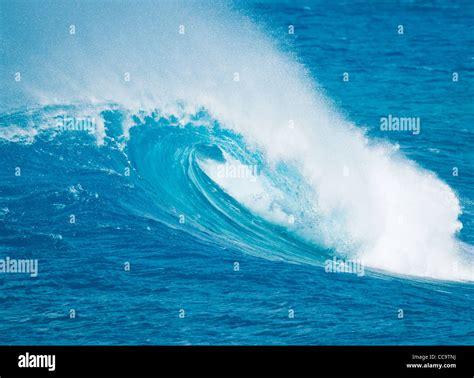 Blue Ocean Wave Stock Photo Alamy