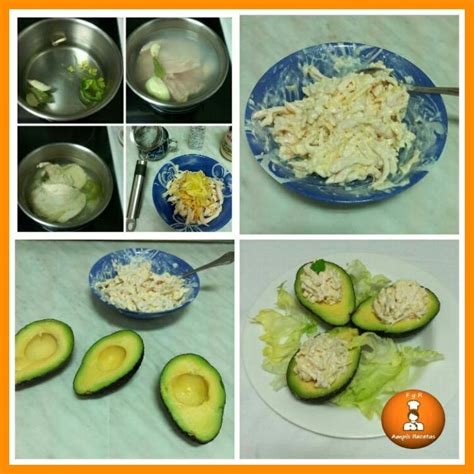 Aguacates rellenos de pollo Fácil y Rico Ampis Recetas