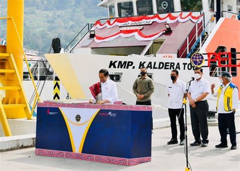 Presiden Jokowi Resmikan Tujuh Pelabuhan Penyebrangan Dan Empat KMP Di