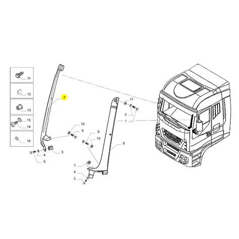 Revestimento Parabrisa Externo Direito Para Iveco Novo Stralis