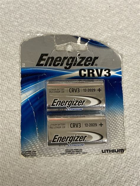 1 Pack Of 2 Energizer Lithium CRV3 Battery 3V 3volt Exp 2029 SHIPS