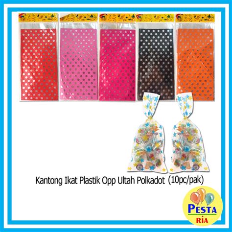 Jual Murah Isi 10Pcs Uk S Kantong Ikat Plastik Opp Ultah Motif