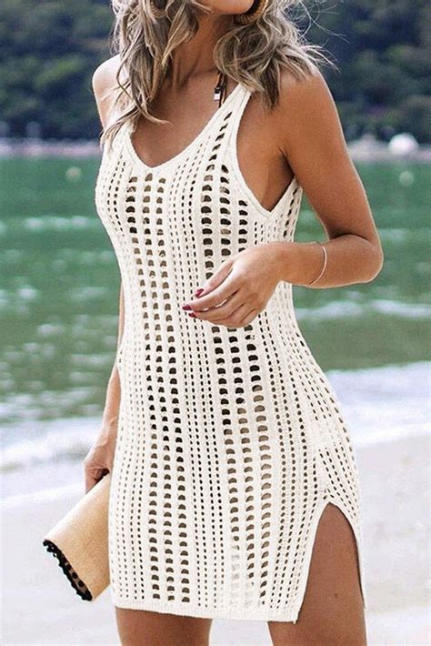 Hollow Out Crochet Cover Up Crochet Beach Dress Crochet Swimsuits