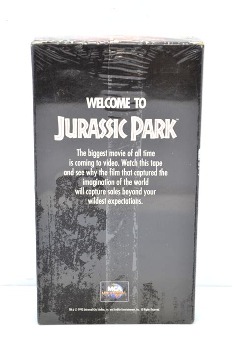 Mavin JURASSIC PARK MARKETING PROMOTIONAL REEL VHS 1993 SEALED VGC