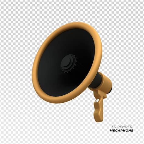 Altavoz Meg Fono Escena D Icono D Render Archivo Psd Premium