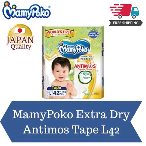 Mamypoko Antimos Extra Dry Tape Diapers M L Xl Free Shipping