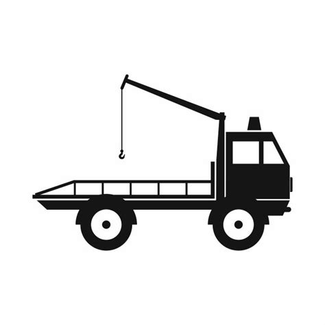 Tow Truck Car Vector Design Images Car Towing Truck Icon Simple Style