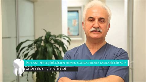 DT AHMET ÜNAL DİŞ HEKİMİ İMPLANT YERLEŞTİRİLDİKTEN HEMEN SONRA