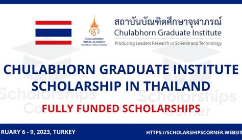 Chulabhorn Graduate Institute Scholarship Thailand Fully Funded