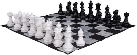 Amazon.com: MegaChess Large Chess Pieces and Large Chess Mat - Black ...