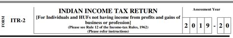 New Income Tax Return Itr Forms For Ay 2019 20 Fy 2018 19