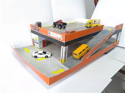 Diorama Estacionamiento Doble Piso Esc Hot Wheels