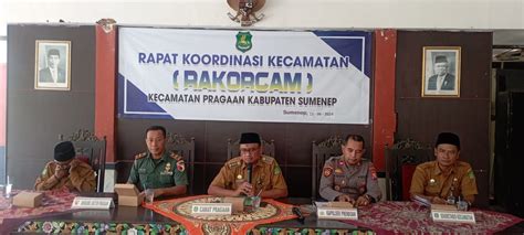 Gelar Rakor Kecamatan Pragaan Bentuk Panitia Hut Ri Kabupaten