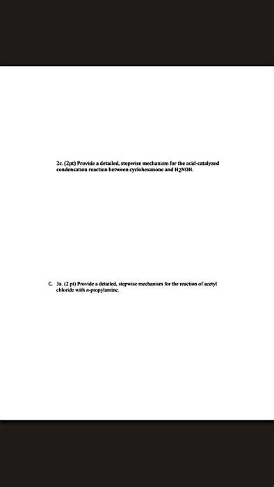 SOLVED Provide A Detailed Stepwise Mechanism For The Acid Catalysed