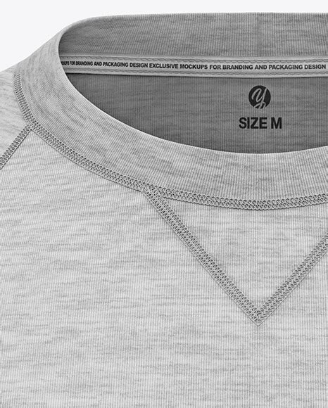 Melange Raglan Sweatshirt Mockup - Free Download Images High Quality ...