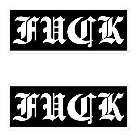 FUCK Goth Font Sticker Pack PYGear
