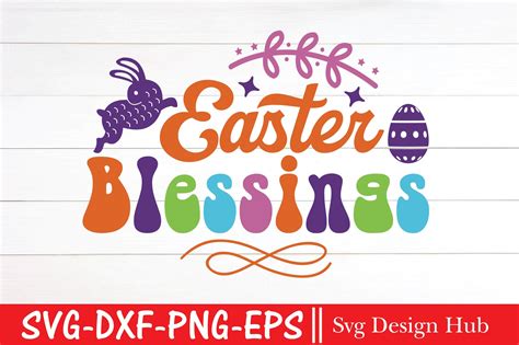 Easter Blessings Svg Retro Easter Graphic By Svg Design Hub · Creative