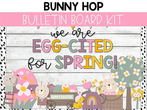 Bunny Hop Easter Bulletin Board Kit Spring Bulletin Board Kit