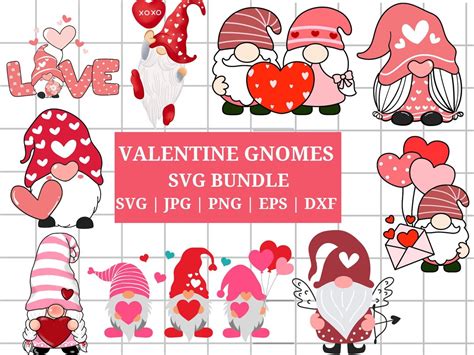 Valentine Gnomes Layered Svg Bundle Layered Gnomes Svg Valentine S Day Gnomes Svg Gnomes Svg