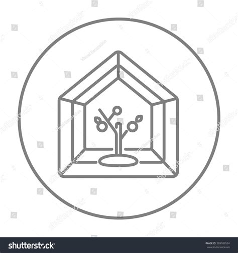 Greenhouse Line Icon Stock Vector Royalty Free Shutterstock