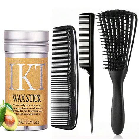 IKT 4pcs Hair Wax Stick And Comb For Flyaways Wax Stick For Hair