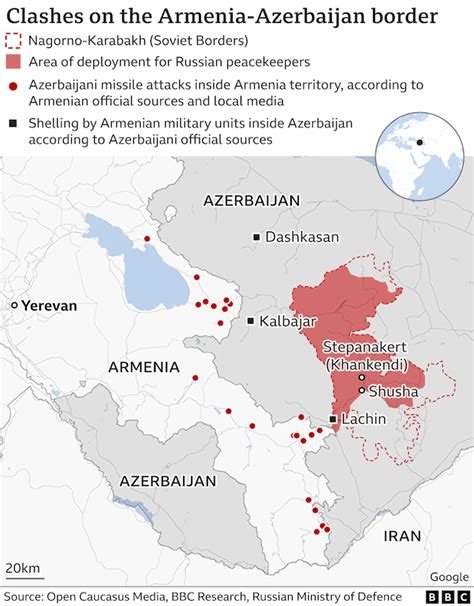 Armenia Says 105 Troops Killed In Azerbaijan Border Clashes Bbc News