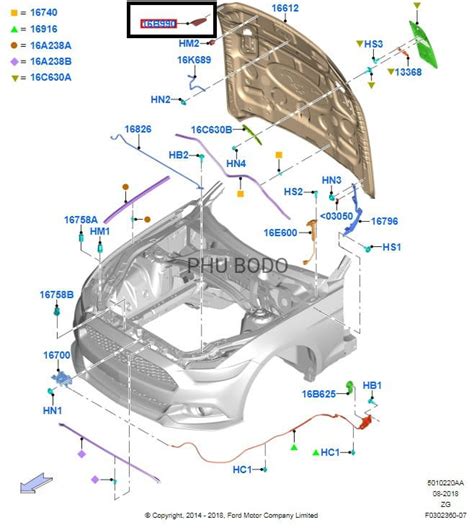 Ta Ma Uszczelniaj Ca Maski Prawa Ford Mustang Phu Bodo