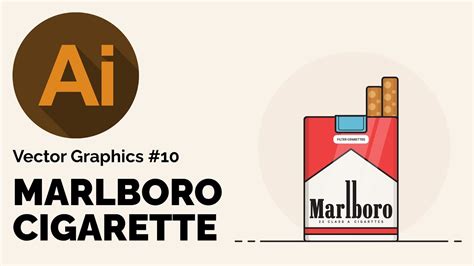 How to design Marlboro cigarette box in Adobe Illustrator Tutorial ...