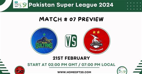 Psl Match Multan Sultans Vs Lahore Qalandars Preview Pitch