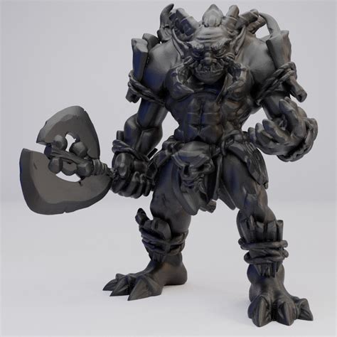 Hot Goblin カオストロールC ミニチュア ホットゴブリン 蛮族 バトルアックス