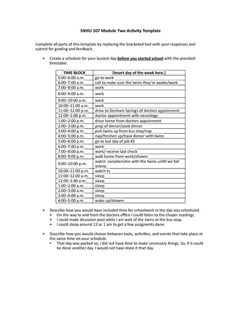 SNHU 107 Module Two Activity Template SNHU 107 Module Two Activity