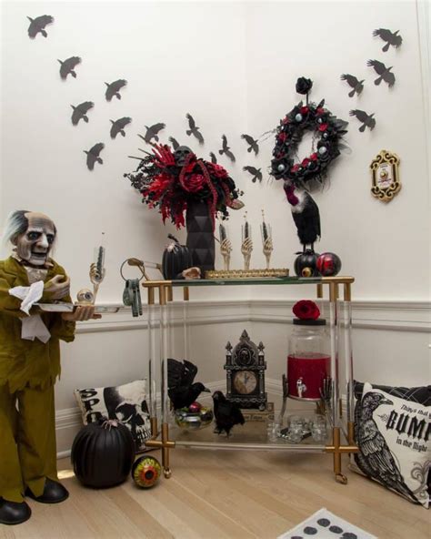 Haunted House Halloween Bar Cart Inspiration - Fern and Maple