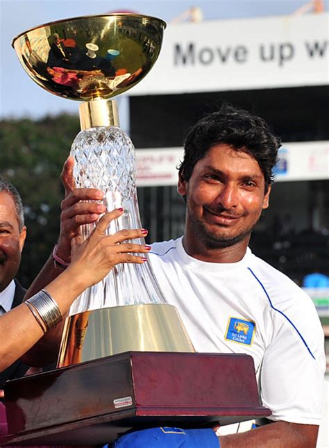 Kumar Sangakkara lifts the series trophy | ESPNcricinfo.com