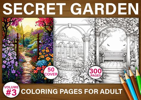 300 Secret Garden Coloring Pages Graphic By Asma Store · Creative Fabrica