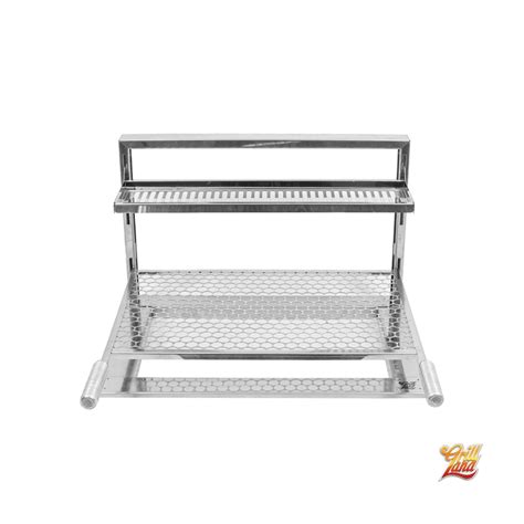 Kit Churrasqueira Gourmet Completo Grill Land Inox Braseiro De