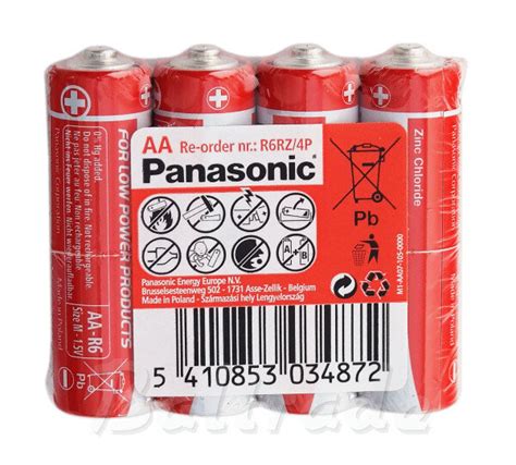 4 x bateria cynkowo węglowa Panasonic R6 AA taca sklep internetowy