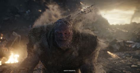 In Avengers Endgame 2019 Thanos Turns To Dust At The End Of The