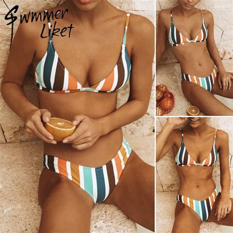 String Triangle Bathing Suit Women May Bathers Large Size Swimwear