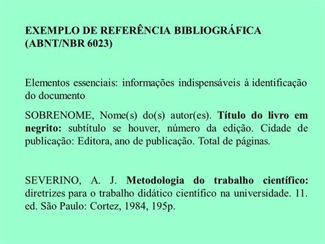 Exemplo De Referencia Bibliografica Abnt Site Varios Exemplos Images