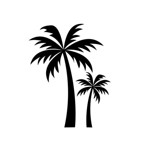 Collection Of Black Coconut Trees Icon Can Be Used To Illustrate Any