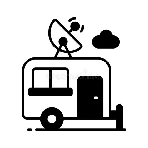 Modern Vector Of Campervan An Editable Icon Of Caravan In Trendy Style