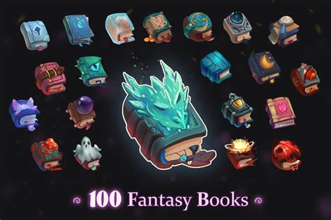 100 Fantasy Books | Creative Market