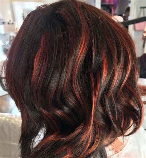 Top 30 Red Highlights On Black Hair Ideas 2021 Updated Tattooed Martha