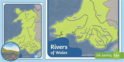 welsh rivers map rivers  wales twinkl
