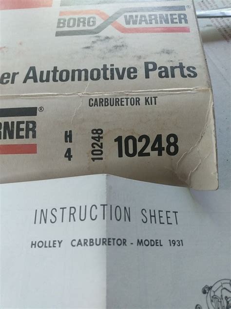 1964 To 1969 Rambler American 6 Cylinder Holley Carb Kit Model 1931