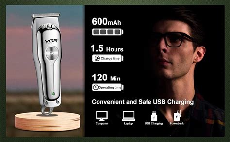 VGR V 071 Cordless Professional Hair Clipper Runtime 120 Min Trimmer