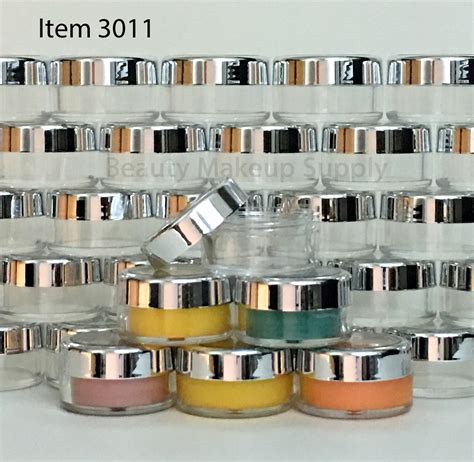 Luxury Cosmetic Round Jars With Silver Trim Caps New Product At Beauty Makeup Supply Beauty