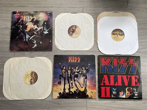 10lp Vintage Kiss Vinyl Record Lot Alive Destroyer Love Gun The