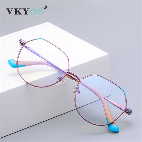 Vicky Metal Myopia Prescription Glasses Hyperopia Reading Glasses Women Anti Blue Light Computer